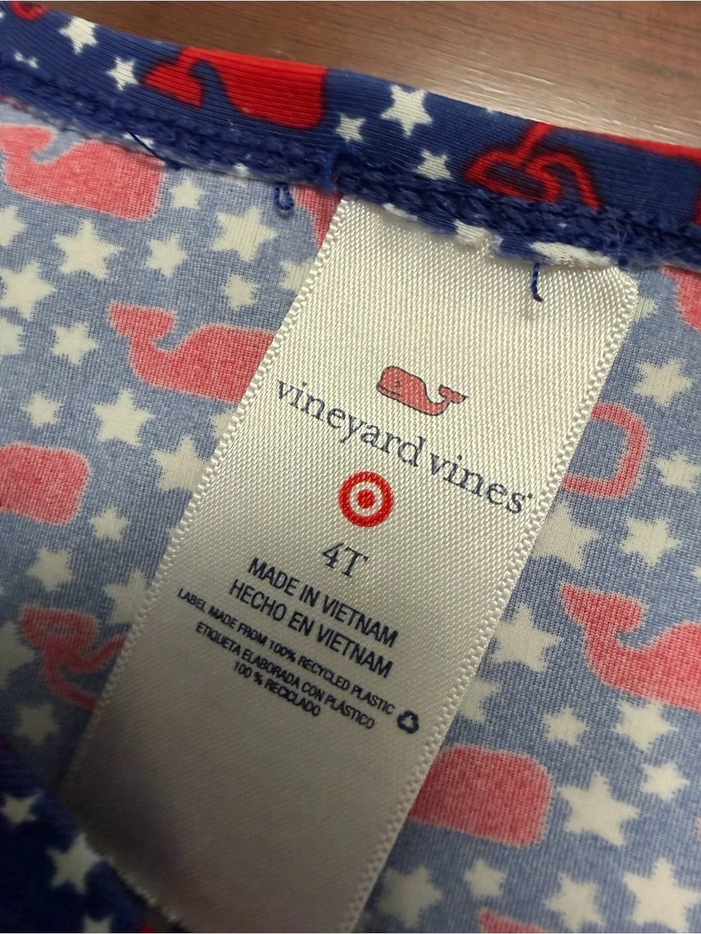 Vineyard Vines Kids Long Sleeve Whale & Star Rashguard - Blue & Red